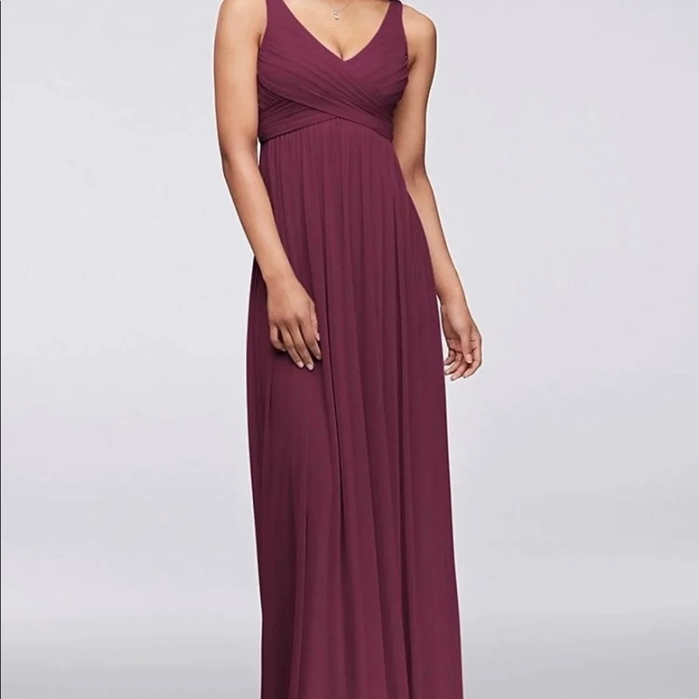 David’s Bridal Mesh Dress w/Cowl